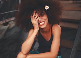 Photo of Woman Sitting On Stairs